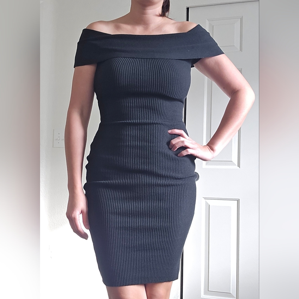 Elegant Black Off-Shoulder Dress